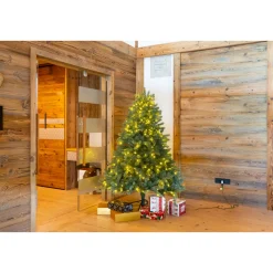 Künstlicher Weihnachtsbaum Vermont Fichte inkl. LEDs 129x180cm Grün*Evergreen New