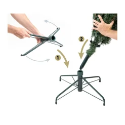 Künstlicher Weihnachtsbaum Vermont Fichte inkl. LEDs 129x180cm Grün*Evergreen New