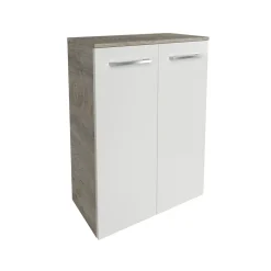 Fackelmann Doppel-Midischrank B.Style 602 x 826 x 320 mm Nature Oak/Weiß