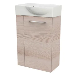 Fackelmann Gäste-WC Keramikbecken SBC 455 x 145 x 320 mm Weiß Hahnloch links