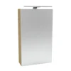 Fackelmann Gäste-WC Spiegelschrank links SBC 400 x 680 x 153 mm Sandeiche