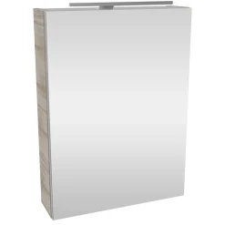 Fackelmann Gäste-WC Spiegelschrank links SBC 500 x 680 x 153 mm GrauEiche