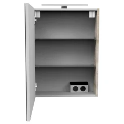 Fackelmann Gäste-WC Spiegelschrank links SBC 500 x 680 x 153 mm GrauEiche
