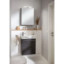 Fackelmann Gäste-WC Spiegelschrank links SBC 500 x 680 x 153 mm DarkOak