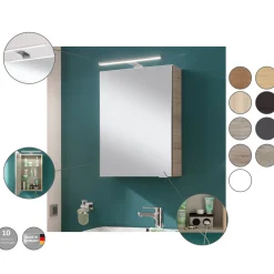 Gäste-WC Spiegelschrank rechts SBC 400 x 680 x 153 mm Alaska-Esche*Fackelmann Discount
