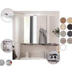 Gäste-WC Spiegelschrank rechts SBC 500 x 680 x 153 mm NatureOak^Fackelmann Online