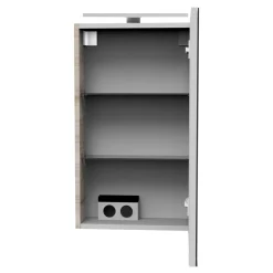 Fackelmann Gäste-WC Spiegelschrank rechts SBC 400 x 680 x 153 mm GrauEiche