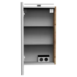 Fackelmann Gäste-WC Spiegelschrank links SBC 400 x 680 x 153 mm AstEiche