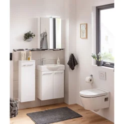 Fackelmann Gäste-WC Spiegelschrank links SBC 500 x 680 x 153 mm Weiß