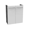 Gäste-WC Waschtischunterschrank SBC 520 x 600 x 243 mm DarkOak/Weiß^Fackelmann Outlet