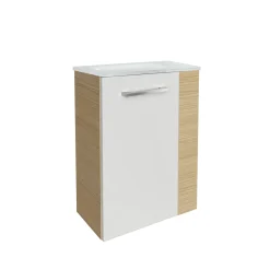 Fackelmann Gäste-WC Waschtischunterschrank links SBC 440 x 600 x 243 mm Sandeiche/Weiß