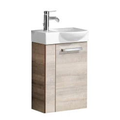 Fackelmann Gäste-WC Waschtischunterschrank rechts SBC 440 x 600 x 243 mm Graueiche
