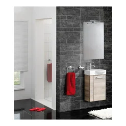 Fackelmann Gäste-WC Waschtischunterschrank rechts SBC 440 x 600 x 243 mm Graueiche
