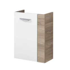 Fackelmann Gäste-WC Waschtischunterschrank links SBC 440 x 600 x 243 mm Steinesche/Weiß