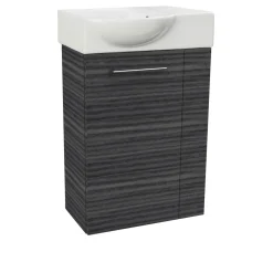 Fackelmann Gäste-WC Waschtischunterschrank links SBC 440 x 600 x 243 mm DarkOak
