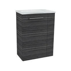 Fackelmann Gäste-WC Waschtischunterschrank links SBC 440 x 600 x 243 mm DarkOak