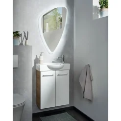 Gäste-WC Waschtischunterschrank SBC 520 x 600 x 243 mm AstEiche/Weiß*Fackelmann