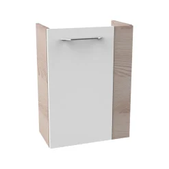 Gäste-WC Waschtischunterschrank links SBC 440 x 600 x 243 mm Alaska-Esche/Weiß^Fackelmann Best