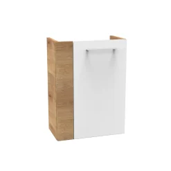 Gäste-WC Waschtischunterschrank rechts SBC 440 x 600 x 243 mm AstEiche/Weiß*Fackelmann
