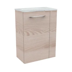 Fackelmann Gäste-WC Waschtischunterschrank links SBC 440 x 600 x 243 mm Alaska-Esche