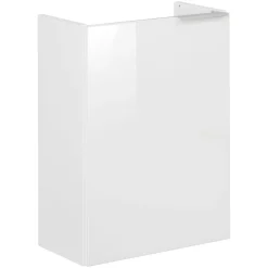 Fackelmann Gäste-WC Waschtischunterschrank links SBC 440 x 600 x 243 mm weiß/lackiertes Glas Weiß