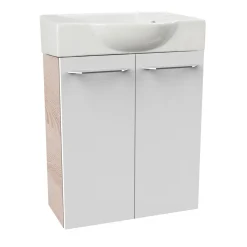 Gäste-WC Waschtischunterschrank SBC 520 x 600 x 243 mm Alaska-Esche/Weiß^Fackelmann