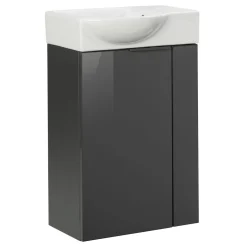 Gäste-WC Waschtischunterschrank links SBC 440 x 600 x 243 mm anthrazit*Fackelmann Discount