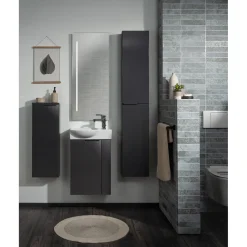 Gäste-WC Waschtischunterschrank links SBC 440 x 600 x 243 mm anthrazit*Fackelmann Discount