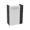 Gäste-WC Waschtischunterschrank links SBC 440 x 600 x 243 mm DarkOak/Weiß^Fackelmann Outlet
