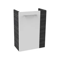 Gäste-WC Waschtischunterschrank links SBC 440 x 600 x 243 mm DarkOak/Weiß^Fackelmann Outlet