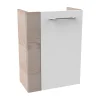 Fackelmann Gäste-WC Waschtischunterschrank rechts SBC 440 x 600 x 243 mm Alaska-Esche/Weiß