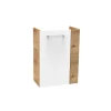 Gäste-WC Waschtischunterschrank links SBC 440 x 600 x 243 mm AstEiche/Weiß*Fackelmann Sale