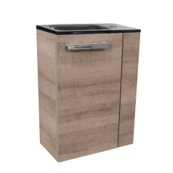 Gäste-WC Waschtischunterschrank links SBC 440 x 600 x 243 mm Graueiche^Fackelmann Best