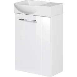 Gäste-WC Waschtischunterschrank links SBC 440 x 600 x 243 mm Weiß*Fackelmann Sale