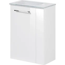 Gäste-WC Waschtischunterschrank links SBC 440 x 600 x 243 mm Weiß*Fackelmann Sale