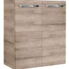 Fackelmann Gäste-WC Waschtischunterschrank SBC 520 x 600 x 243 mm Graueiche