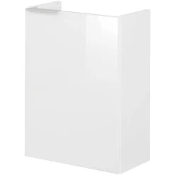 Fackelmann Gäste-WC Waschtischunterschrank rechts SBC 440 x 600 x 243 mm weiß/lackiertes Glas Weiß