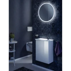 Fackelmann Gäste-WC Waschtischunterschrank rechts SBC 440 x 600 x 243 mm weiß/lackiertes Glas Weiß