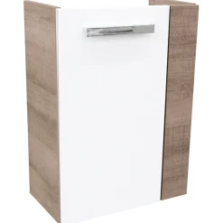 Gäste-WC Waschtischunterschrank links SBC 440 x 600 x 243 mm Graueiche/Weiß*Fackelmann Clearance