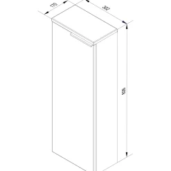 Midischrank slim LUNA 302 x 826 x 170 mm anthrazit^Fackelmann Best