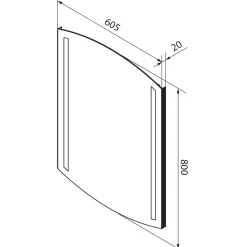 Fackelmann Spiegelelement B.Style 605 x 800 x 20 mm LED