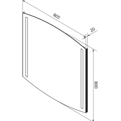 Fackelmann Spiegelelement B.Style 805 x 800 x 20 mm LED
