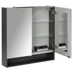 Spiegelschrank LUNA 800 x 793 x 153 mm anthrazit*Fackelmann Clearance