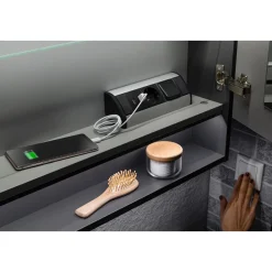 Spiegelschrank LUNA 800 x 793 x 153 mm anthrazit*Fackelmann Clearance