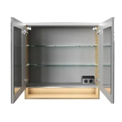 Spiegelschrank B.Style 800 x 812 x 153 mm Sandeiche LED*Fackelmann Sale