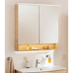 Spiegelschrank B.Style 800 x 812 x 153 mm Sandeiche LED*Fackelmann Sale
