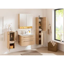 Spiegelschrank B.Style 800 x 812 x 153 mm Sandeiche LED*Fackelmann Sale