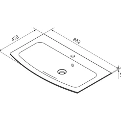 Waschtisch-Set B.Style 832 x 543 x 478 mm Nature Oak/Weiß^Fackelmann Best