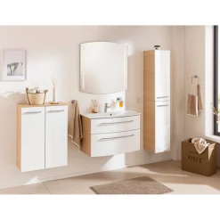 Fackelmann Waschtisch-Set B.Style 832 x 543 x 478 mm Sandeiche/Weiß