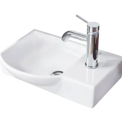 Fackelmann Keramik-Waschbecken für Gäste-WC 45 x 11 x 32 weiß